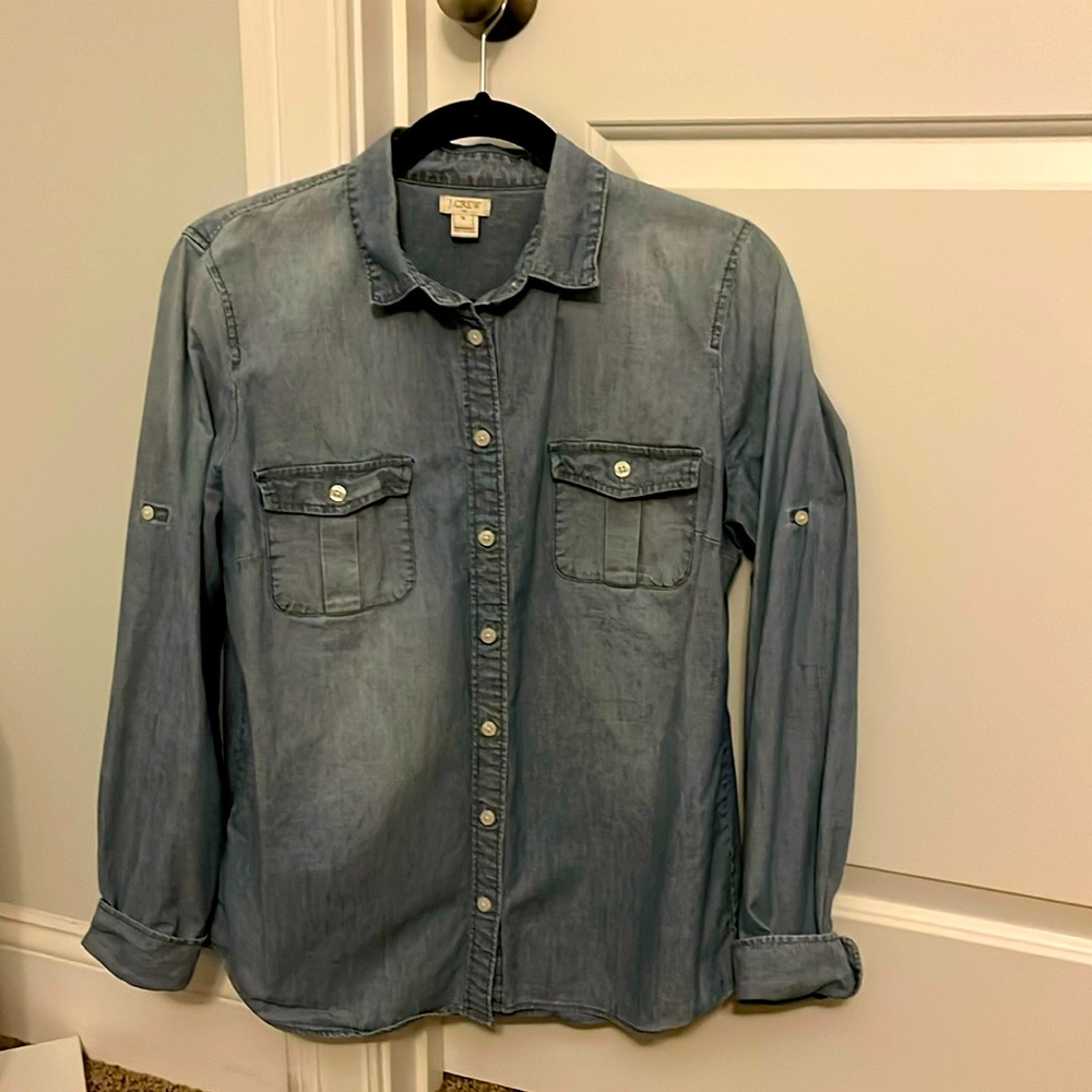 J. Crew Denim Button-down
